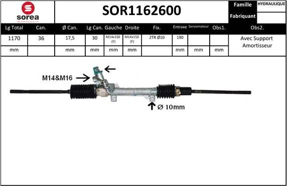 Sera SOR1162600 - Sükan qurğusu furqanavto.az