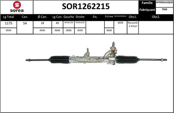 Sera SOR1262215 - Sükan qurğusu furqanavto.az