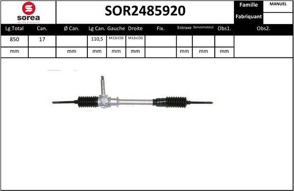 Sera SOR2485920 - Sükan qurğusu furqanavto.az