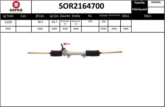 Sera SOR2164700 - Sükan qurğusu furqanavto.az