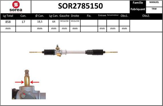 Sera SOR2785150 - Sükan qurğusu furqanavto.az