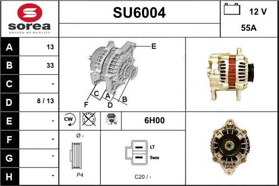 Sera SU6004 - Alternator furqanavto.az