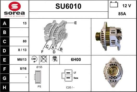 Sera SU6010 - Alternator furqanavto.az