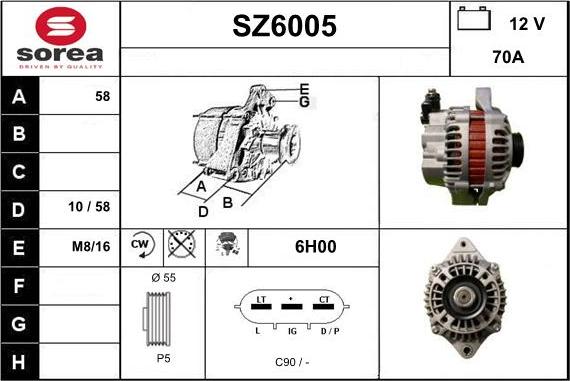 Sera SZ6005 - Alternator furqanavto.az