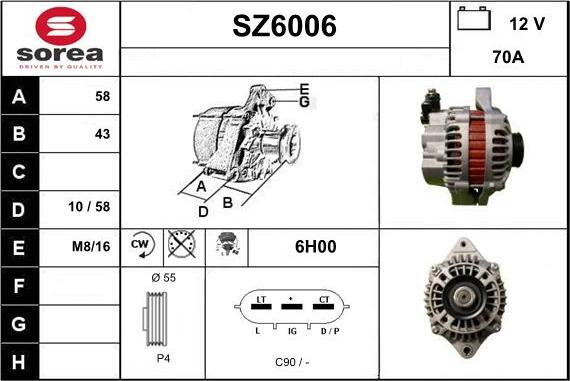 Sera SZ6006 - Alternator furqanavto.az