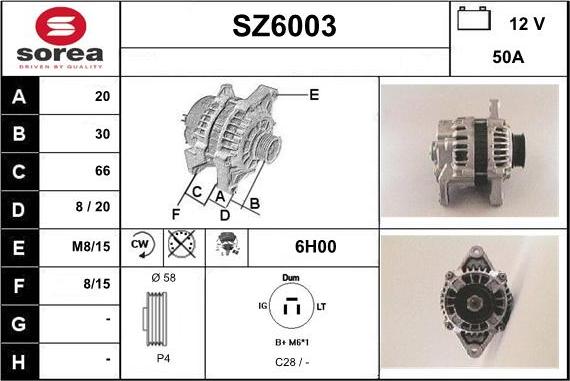 Sera SZ6003 - Alternator furqanavto.az