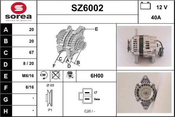 Sera SZ6002 - Alternator furqanavto.az