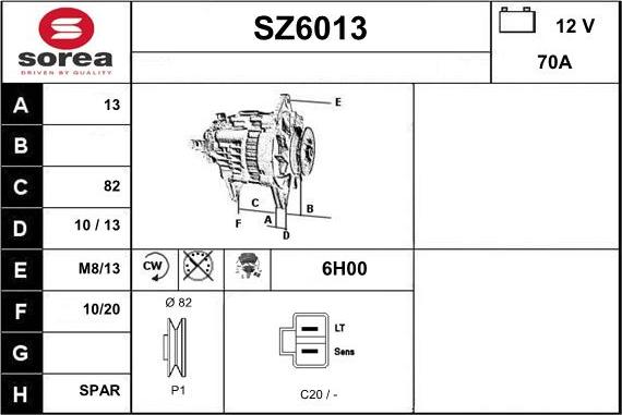 Sera SZ6013 - Alternator furqanavto.az