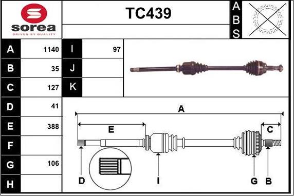 Sera TC439 - Sürücü mili furqanavto.az