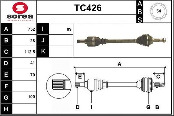 Sera TC426 - Sürücü mili furqanavto.az