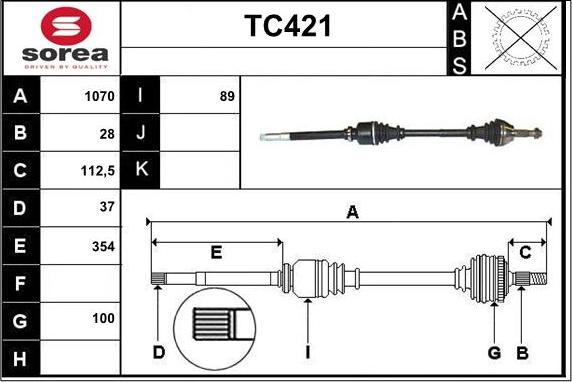 Sera TC421 - Sürücü mili furqanavto.az