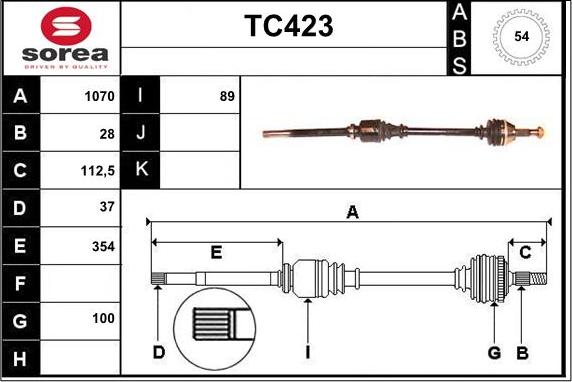 Sera TC423 - Sürücü mili furqanavto.az