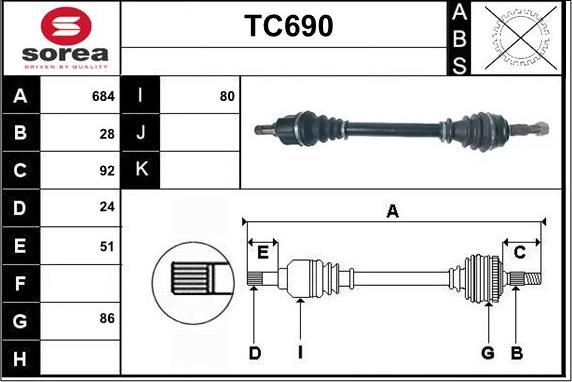 Sera TC690 - Sürücü mili furqanavto.az