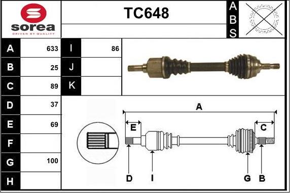 Sera TC648 - Sürücü mili furqanavto.az