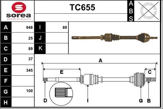 Sera TC655 - Sürücü mili furqanavto.az