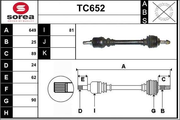 Sera TC652 - Sürücü mili furqanavto.az