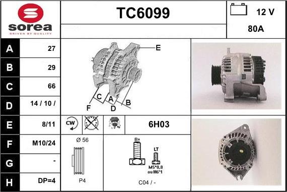 Sera TC6099 - Alternator furqanavto.az