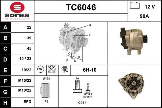 Sera TC6046 - Alternator furqanavto.az