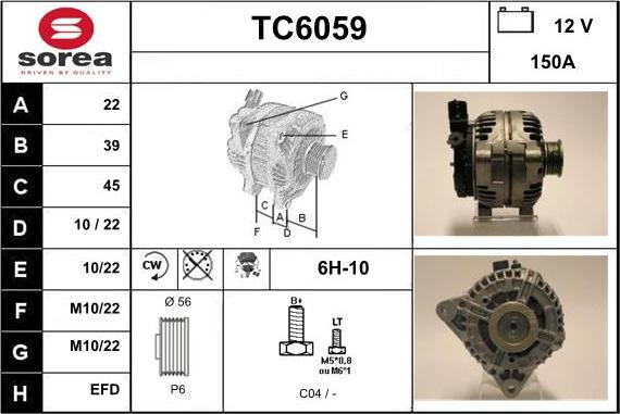 Sera TC6059 - Alternator furqanavto.az