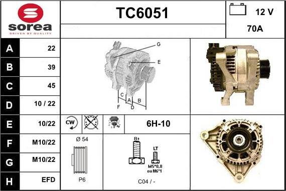 Sera TC6051 - Alternator furqanavto.az