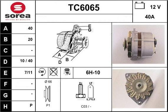 Sera TC6065 - Alternator furqanavto.az