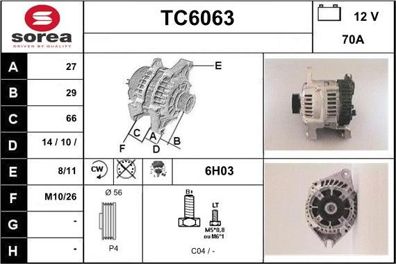 Sera TC6063 - Alternator furqanavto.az