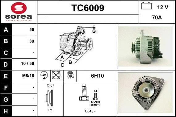 Sera TC6009 - Alternator furqanavto.az