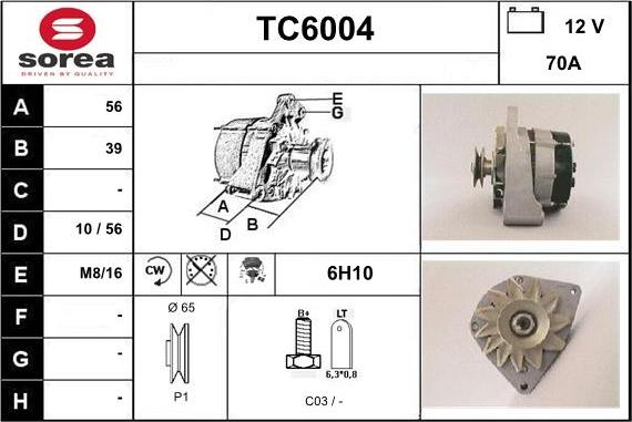 Sera TC6004 - Alternator furqanavto.az