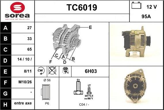 Sera TC6019 - Alternator furqanavto.az