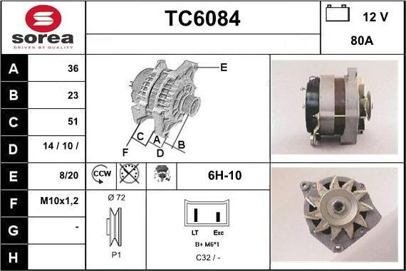 Sera TC6084 - Alternator furqanavto.az