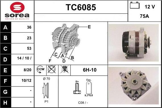 Sera TC6085 - Alternator furqanavto.az