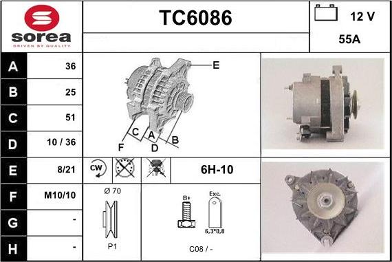 Sera TC6086 - Alternator furqanavto.az