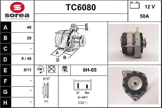 Sera TC6080 - Alternator furqanavto.az