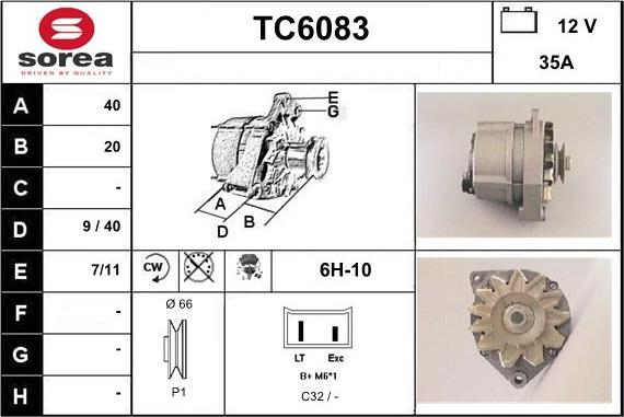 Sera TC6083 - Alternator furqanavto.az