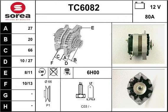 Sera TC6082 - Alternator furqanavto.az