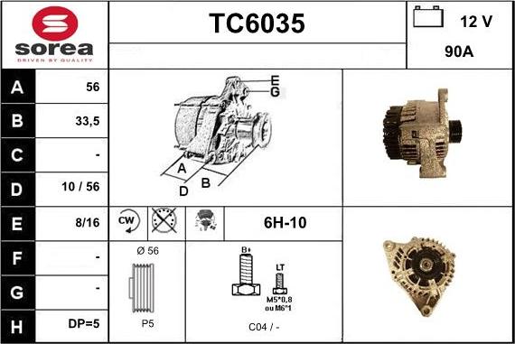 Sera TC6035 - Alternator furqanavto.az