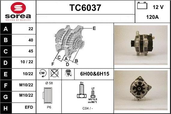 Sera TC6037 - Alternator furqanavto.az