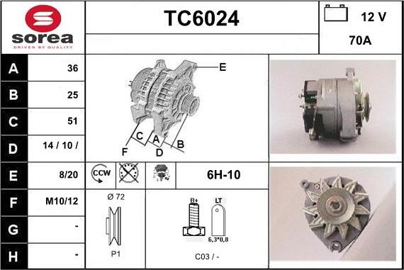 Sera TC6024 - Alternator furqanavto.az