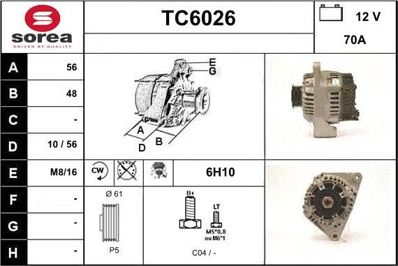 Sera TC6026 - Alternator furqanavto.az