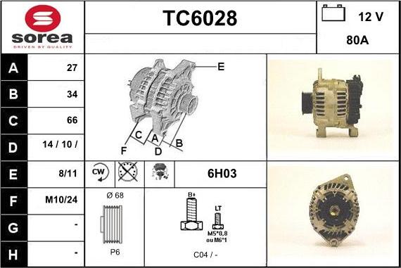 Sera TC6028 - Alternator furqanavto.az
