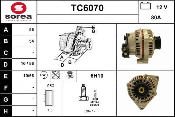 Sera TC6070 - Alternator furqanavto.az