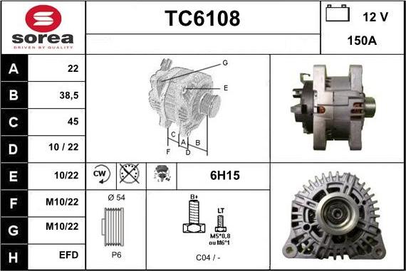 Sera TC6108 - Alternator furqanavto.az