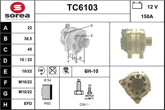 Sera TC6103 - Alternator furqanavto.az