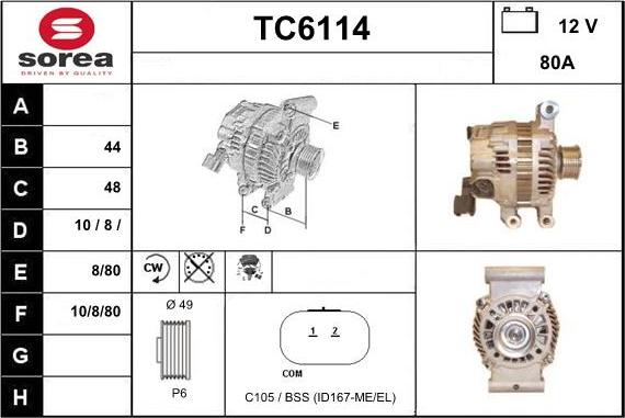 Sera TC6114 - Alternator furqanavto.az