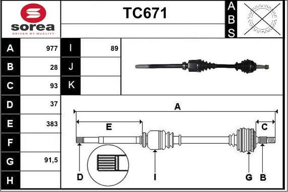 Sera TC671 - Sürücü mili furqanavto.az