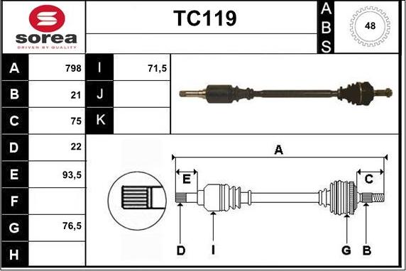 Sera TC119 - Sürücü mili furqanavto.az