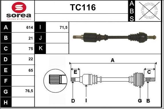 Sera TC116 - Sürücü mili furqanavto.az