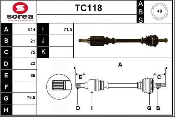 Sera TC118 - Sürücü mili furqanavto.az