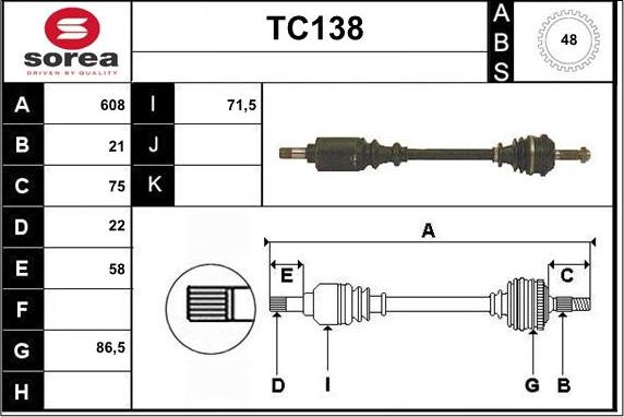 Sera TC138 - Sürücü mili furqanavto.az