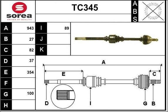 Sera TC345 - Sürücü mili furqanavto.az